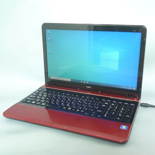 1台限定 送料無料 レッド色 ノートパソコン 中古良品 Windows10 15.6型 NEC PC-LS150HS6R Pentium 4GB 640G DVDRW 無線 webカメラ Office済