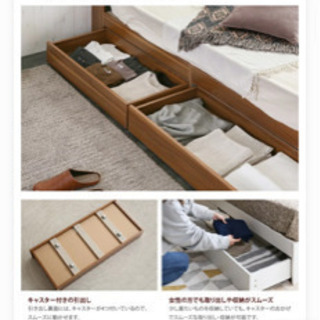 セミダブルベットフレーム　組み立て式の画像
