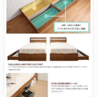 セミダブルベットフレーム　組み立て式の画像