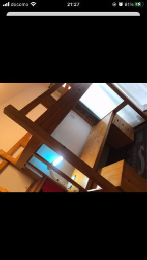 【引取限定】木製ロフトベッド　システムベッド