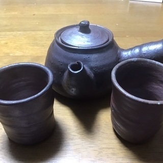 完売御礼！！ 値下げ‼️ 島武己（1943〜）⓶南蛮荒焼き抹茶茶碗「本部