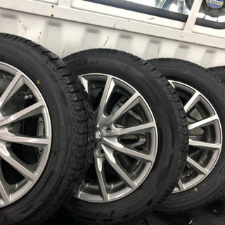 バリ溝ヒゲ付きスタッドレスタイヤホイールセット155/65R14