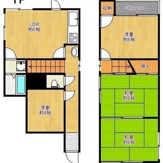✨初期費用0円　初月家賃０円【賃貸】2階・一戸建て　育児環境抜群！