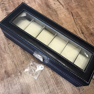 腕時計 ケース 収納ボックス ブラック  収納 6本 ディスプレイケースの画像