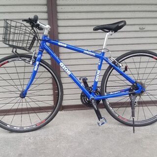 GIOS MISTRAL クロスバイク 24段変速 430 ブルー スチール籠付き
