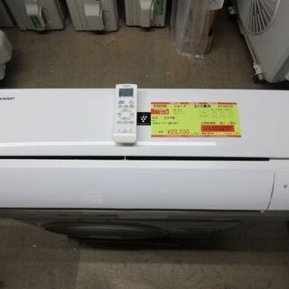 K02298　シャープ　中古エアコン　主に6畳用　冷2.2kw／暖2.2kw