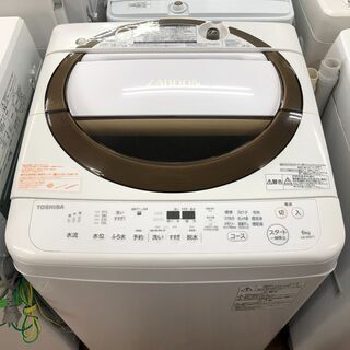 【リサイクルショップどりーむ天保山店】287 洗濯機　TOSHIBA　東芝　AW-6D6(T)　ZABOON　6.0Kg　2018年製　中古品【3ヵ月保証付き】