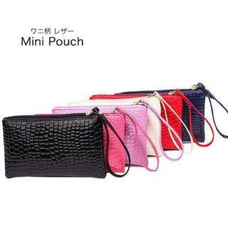 ポーチ クロコダイル調 クロコダイルポーチ スマホケース スマホ...