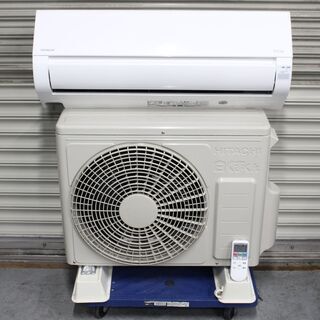 T013) ★高年式★ HITACHI 日立 ルームエアコン RAS-AJ22K 20年型 6畳用 2.2kw 単相100V コンパクト