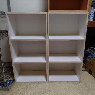 【無料】カラーボックス白2個、差し上げます