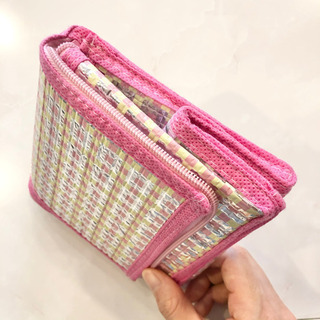 【ネット決済・配送】チェック柄 保冷 ランチバック 保冷バッグ ピンク 黄色 お弁当袋 Lunch bag cooler for bento box の画像