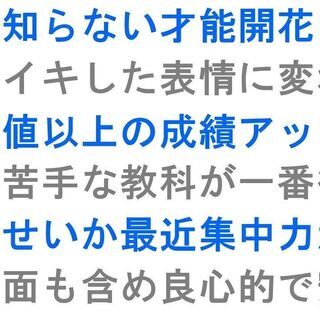 塾・家庭教師の【伸び悩み改善】専門｜状況をお聞かせ下さい。大手全国チェーン塾の講師教官・テスト制作・エリア責任者などの経験をいかした「他とは違うユニークで成績アップに直結する指導」で生徒さんに自信を持たせ、Ｖ字回復を実践します。まずは「無料体験希望」とメッセージをお送り下さい。の画像
