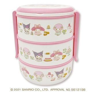 【タイクレ限定】マイメロディー パーティ3段ピクニックランチボッ...