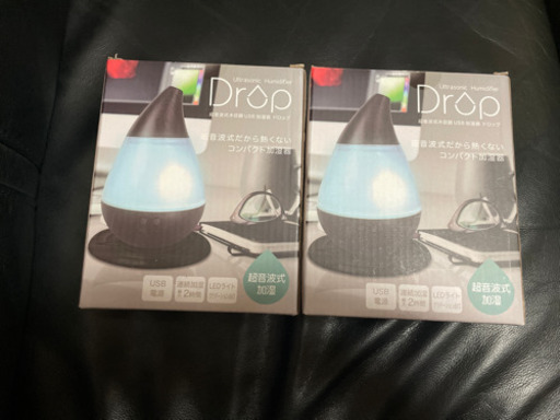 値下げ！超音波式木目調 USB 加湿器 ドロップ