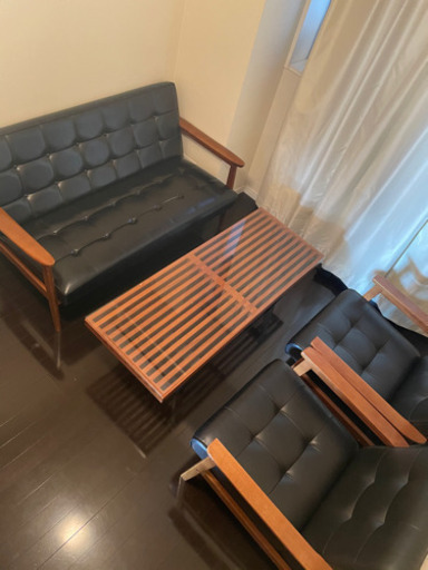 カリモク60 Kチェア 2シーター　スタンダードブラック　