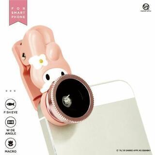 【美品】サンリオセルカレンズ セルカレンズ マイメロディ SANRIO スマホ用 自撮り クリップ型 魚眼 広角 マクロ iPhone android 3in1 3種類セットの画像