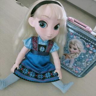 アナ雪　エルサ人形＆缶バック