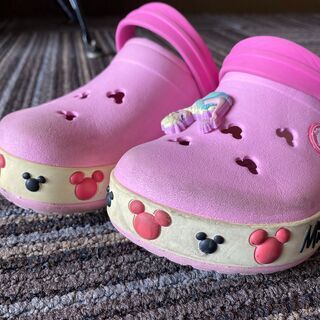 クロックスcrocs -18.5cm-　サイズC12　ミッキー　ピンク　品番202690の画像