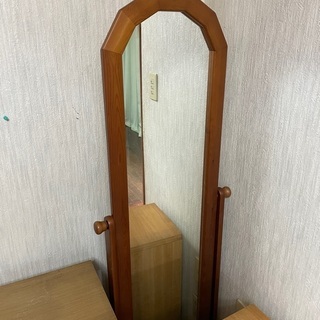 木製姿見　ミラー