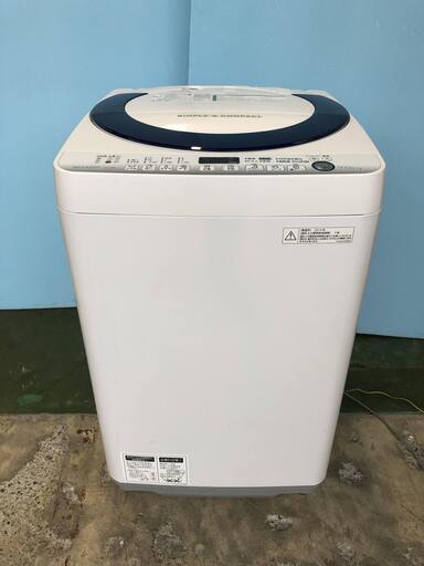 【売約済み】シャープ SHARP 2015年製 全自動電気洗濯機 7kg ES-G7E2-KB 節水すすぎ１回 自動おそうじ バスポンプ