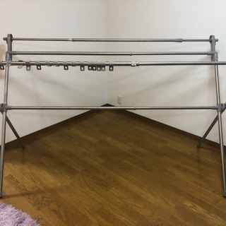 アイリスオーヤマ ステンレス多機能物干しの画像