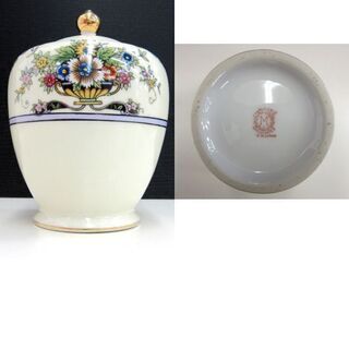 オールド ノリタケ M-JAPAN印 ハンドペイント シュガーポット・ミルクポット 3点セット M印 1918年～1941年頃 札幌 厚別店 オールド ノリタケ M-JAPAN印 ハンドペイント シュガーポット・ミルク