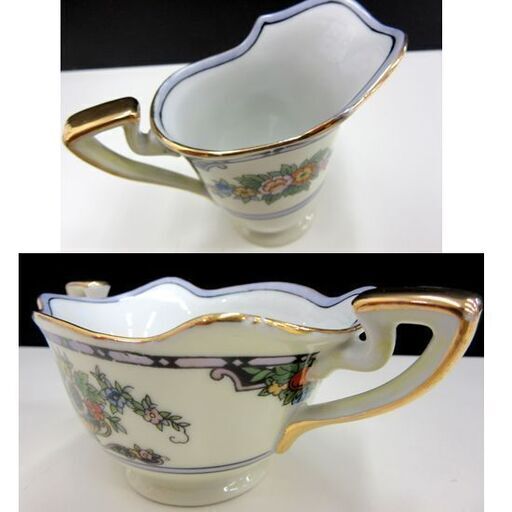 オールド ノリタケ M-JAPAN印 ハンドペイント シュガーポット・ミルクポット 3点セット M印 1918年～1941年頃 札幌 