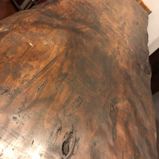 流木風厚板のコーナーデスクの画像