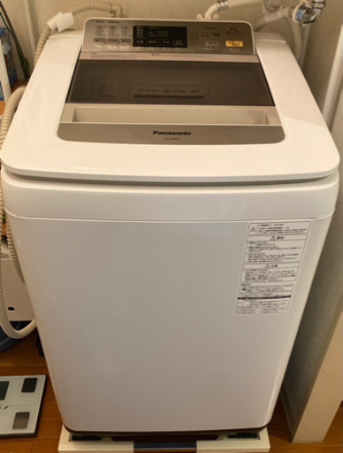 埼玉県川越市周辺地域手渡し可　2015年製 Panasonic/8.0kg洗濯機/NA-FA80H1 エコナビ搭載/すっきりフロント/自動槽洗浄/送風乾燥/