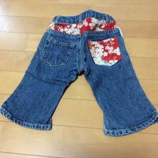 90  女児 デニム  短パン