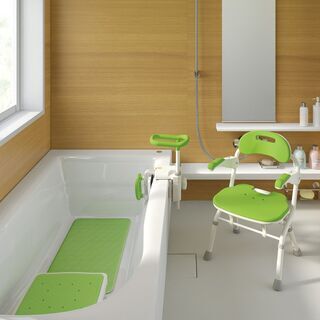 〆【最終】折りたたみシャワーベンチ FSフィット　グリーン色の画像