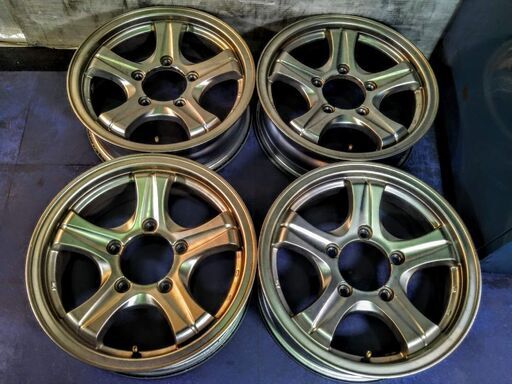 ジムニー 16インチ 人気の【ウエッズ製品】アルミ  JB【富山 手渡しもOK】JA キーラ PCD139.7 スズキ 中古 4本 100％車検対応