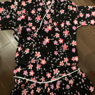 浴衣　甚平　女の子　花柄　100cm