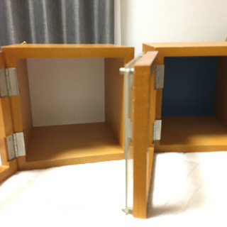 ガラスの扉付き 木箱(2個)バラ売りOK