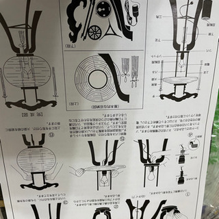 格安！回転行燈。本場岐阜特産。2個セットのお値段です。ちょうちん。ぼんぼり。新品箱入り。高さ約90センチ。の画像