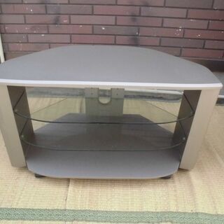 JM10929)テレビ台 ガラス板 幅：約80cm 高さ：約45...