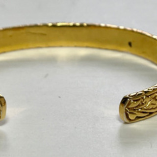 ★美品★メンズ★ゴールド★男前インディアン風★ メキシカンバングル★ルビー入りの画像