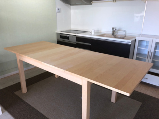 IKEA イケア BJURSTA ビュースタ IVAL オーク材 ダイニング テーブル 伸長式 チェアー　北欧 / ウニコ 無印 アク