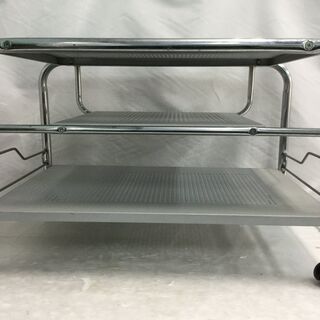ステンレス キャスター付き収納台 テレビ台 TVボード シルバー...