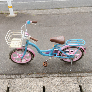 子ども用自転車☆女の子向け☆ペネロペ☆16インチ☆水色×ピンク☆...
