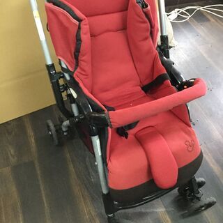 Aprica アップリカ ベビーカー B型 レッド/赤 収納の画像