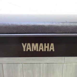 ss2444【中古】　ヤマハ　ピアノ椅子　ダークブラウン　高さ固定タイプ 　YAMAHA　レザー調　こげ茶　ベンチ　スチール脚 　ピアノ　イス　いす　ピアノ用　チェアの画像