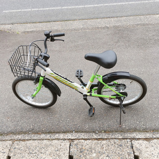 子ども用自転車☆男の子向け☆FORCE☆18インチ☆白×黄緑☆鍵...