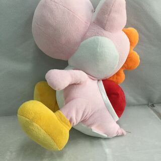 スーパーマリオ ピンク色ヨッシー 特大サイズぬいぐるみ 45cm お座りヨッシーの画像