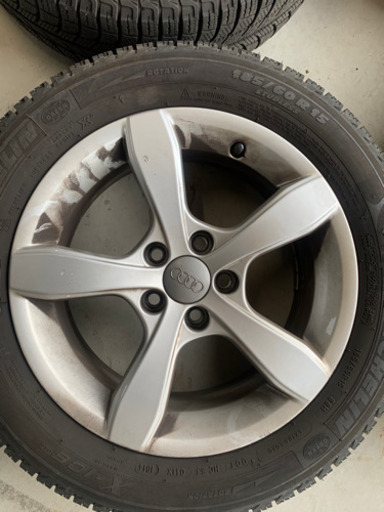 185/60R15 アウディA1純正アルミスタッドレスタイヤセット　取りに来て頂ける方も歓迎