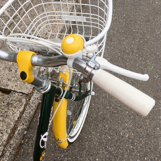 子ども用自転車☆女の子向け☆20インチ☆緑×黄色☆鍵なしタイプ☆中古品 の画像