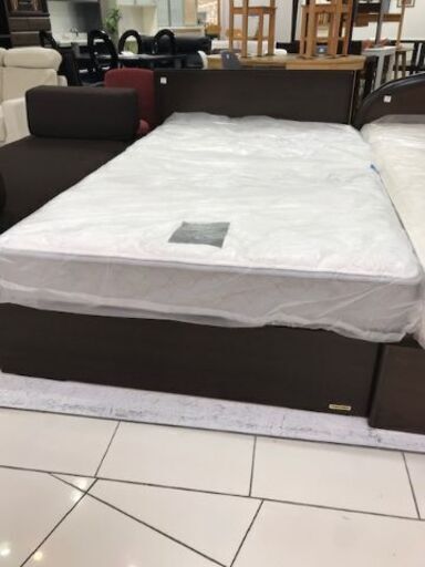ダブルベッド　FRANCE　BED　ダークブラウン【トレファク南柏店】