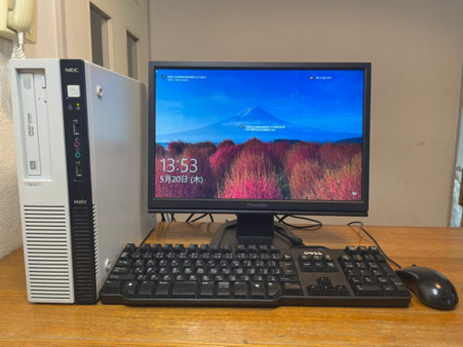 YouTubeも快適に見れます♪パソコン本体、ディスプレイ、キーボードなど一式
