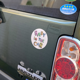 Baby in the car マグネットステッカーの画像