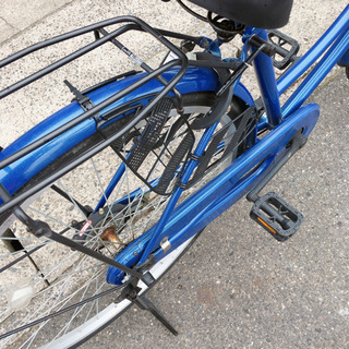 自転車☆ママチャリ☆スタンダードタイプ☆26インチ☆青☆鍵ありタイプ☆中古品の画像